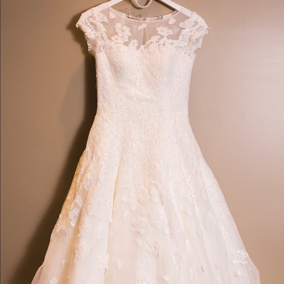 Oleg Cassini Dresses & Skirts - Oleg cassini tea length wedding dress